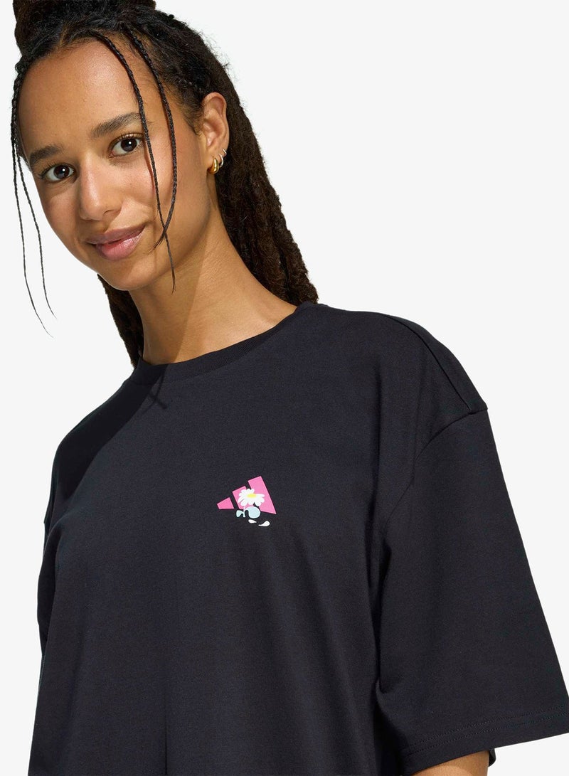 اديداس تيشيرت جرافيك كبير الحجم ناعم - Image 4